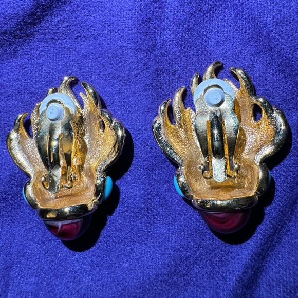 Elizabeth Taylor for Avon Eternal Flame Earrings - Picture 2 of 3